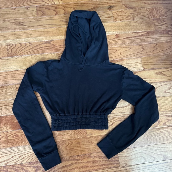 Talentless Black Hooded Cropped Women's Hoodie‎ - NWOT - Picture 1 of 3